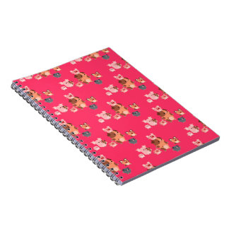 Joli Carnet de la famille de cochon de dessin