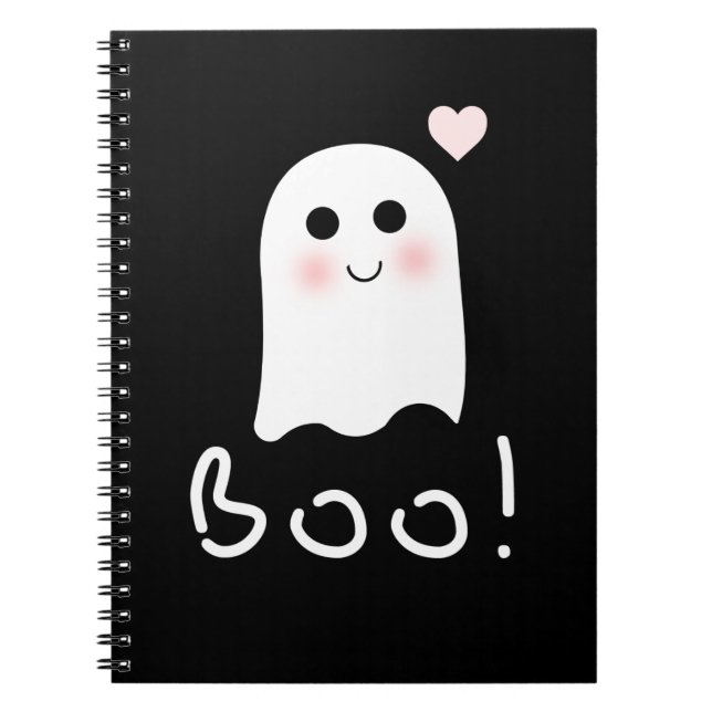 Joli Carnet d'Halloween Ghost Boo (Devant)