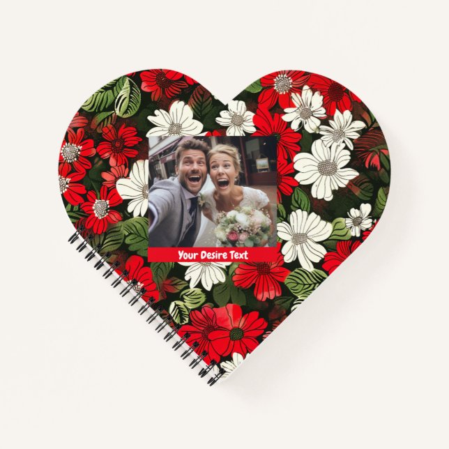 Joli Carnet floral personnalisé (Devant)