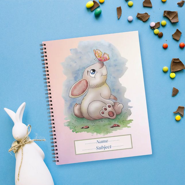 Joli Carnet lapin aquarelle (Cute watercolors bunny Notebook
)