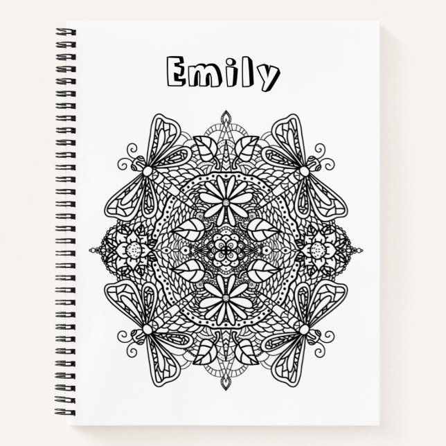 Joli Carnet Mandala de libellules de couleur Me (Devant)
