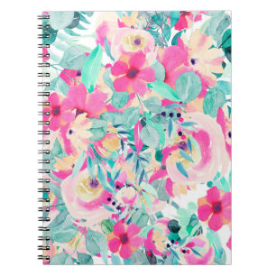 Joli Carnet rose Aquarelle