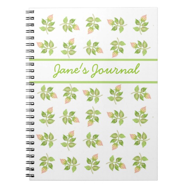 Joli Carnet Spiral Rosebud Rose (Devant)