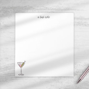 Joli carnet Tini à main levée Cocktail Martini