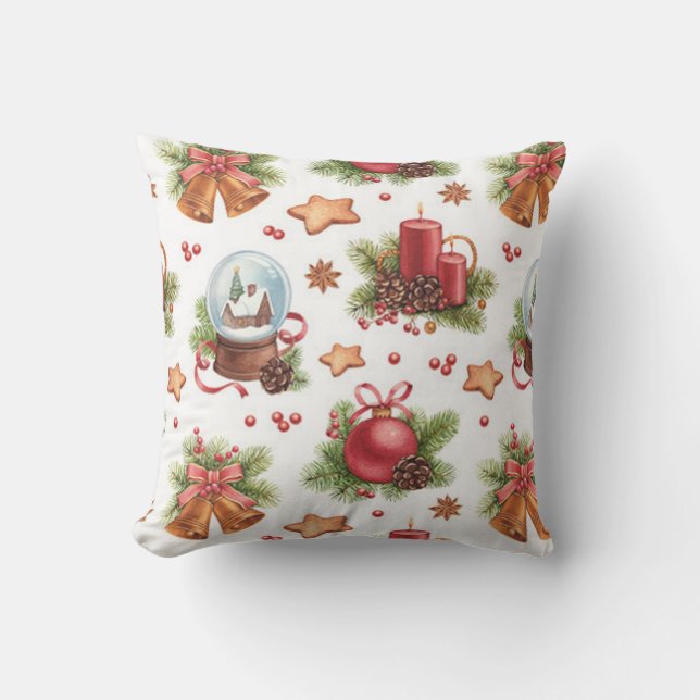 Joli Carré de Noël Coussin (Recto)