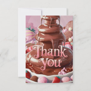 Joli carte de remerciements Brown au chocolat