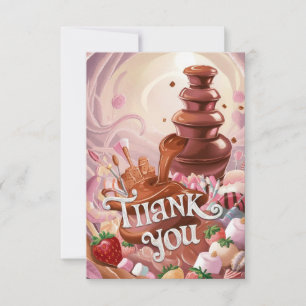 Joli carte de remerciements de chocolat coloré