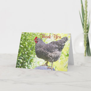 Joli Carte de remerciements de poulet
