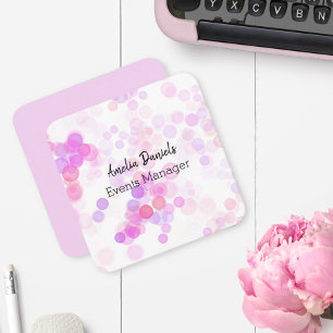 Joli Carte de visite rose Bokeh