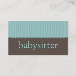 Joli Carte de visite Turquoise de garde d'enfants