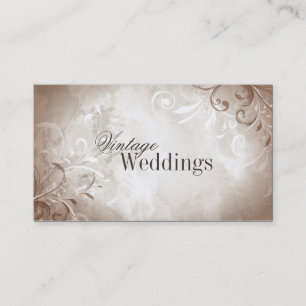 Joli carte de visite vintage de wedding planner de