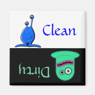 Joli Cartogramme Monstres Lave-vaisselle Magnet