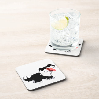 Joli Cartoon Bordure Collie Dessous de verre ensem