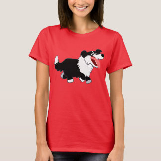 Joli Cartoon Bordure Collie Femmes T-shirt