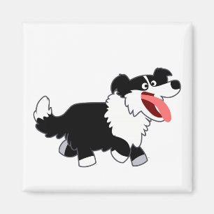 Joli Cartoon Bordure Collie Magnet