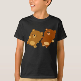 Joli Cartoon Facétieux Portes Enfants T-shirt