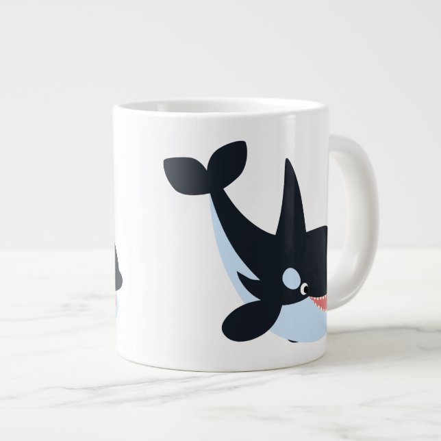Joli Cartoon Killer Whale Jumbo Mug (Devant droit)