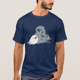 Joli Cartoon Mère Sceau Et T-shirt Pup