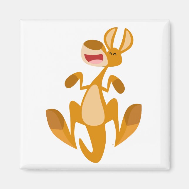 Joli Cartoon Saut Kangaroo Magnet (Devant)