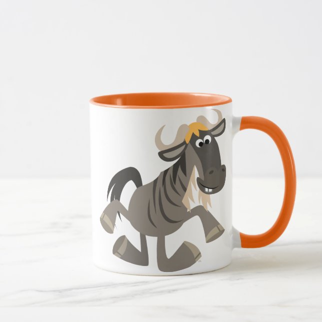 Joli Cartoon Tap Danser Wildebeest Mug (Droite)
