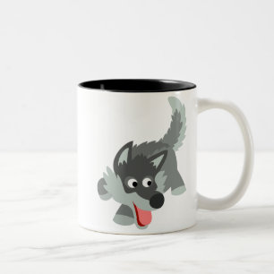 Joli Cartoon Wolf Mug Curieux