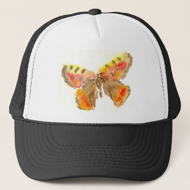Joli Casquette à papillon aquarelle (Devant)