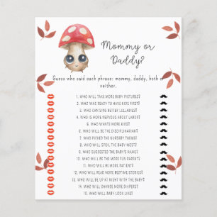 Joli champignon - jeu de baby shower maman ou papa