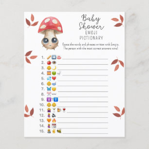 Joli champignon - Jeu d'images Emoji Baby Shower