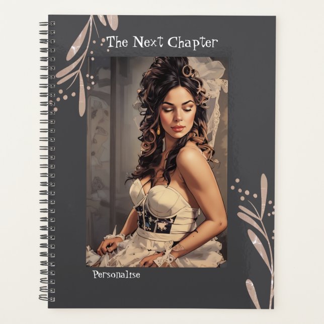 Joli Chapitre Suivant Citer Girly Grey Journal (Devant)