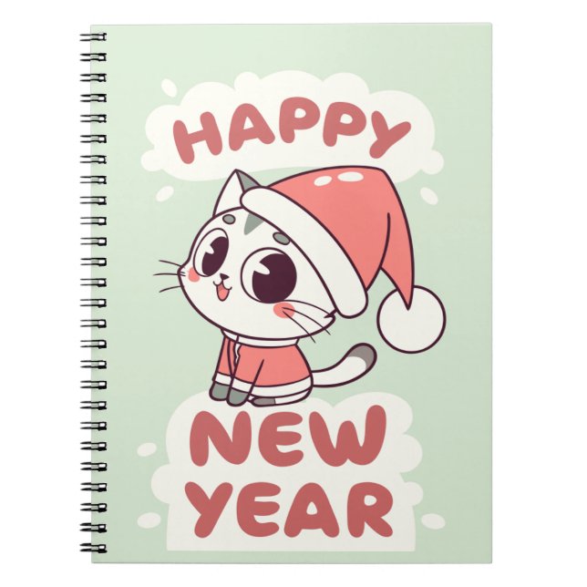 joli chat  cahier bonne année (Devant)