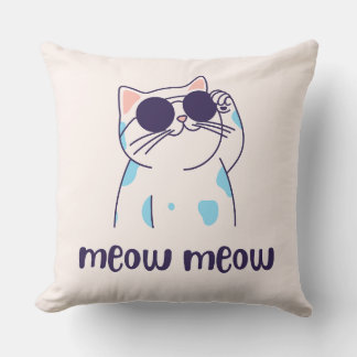 joli chat miau miau oreiller