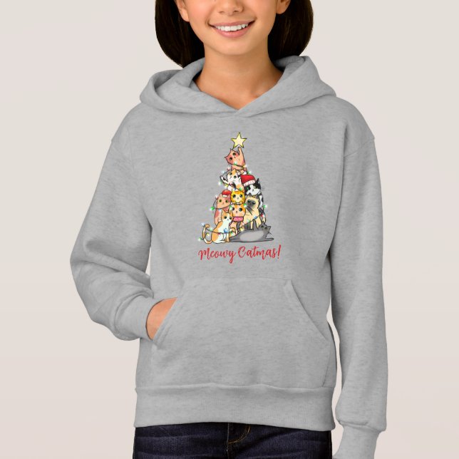Joli Chatmas des chats mignons arbre de Noël (Devant)