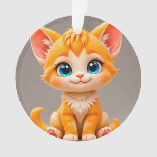 Joli Chaton Orange Dessin Animé