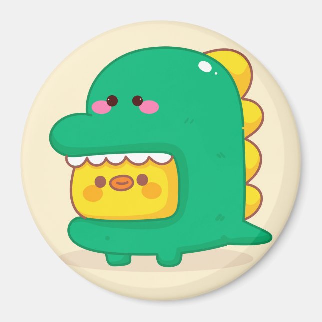 Joli Chick Portant Un Aimant Dino Costume (Devant)