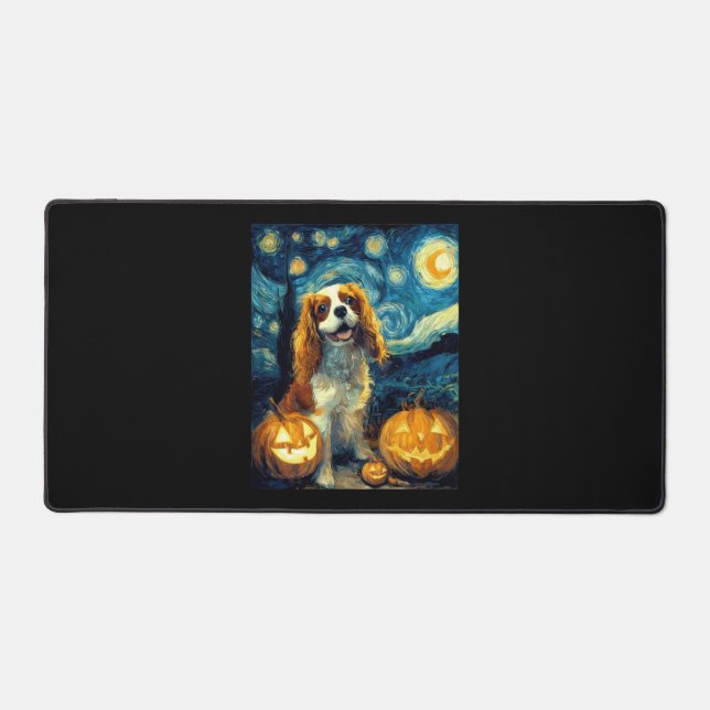 Joli chien Cavalier King Charles Spaniel Halloween (Recto)
