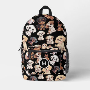 Joli Chien Chien Noir Sac à dos imprimé