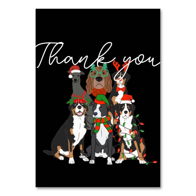 Joli chien Noël merci Fêtes  (Par défaut)