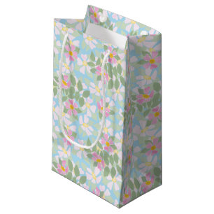Joli chien rose Roses sur Sky Blue Petit sac cadea