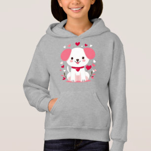 Joli chiot fantaisiste de la Saint-Valentin