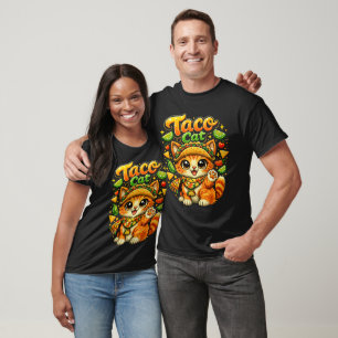 Joli Cinco de Meow T-Shirt Rétro Drôle pour Chat