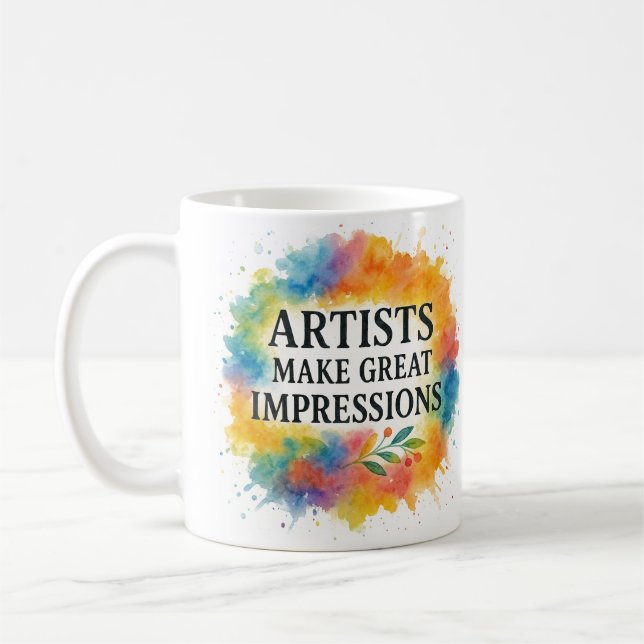 Joli citation. Tasse de café d'artiste (Gauche)
