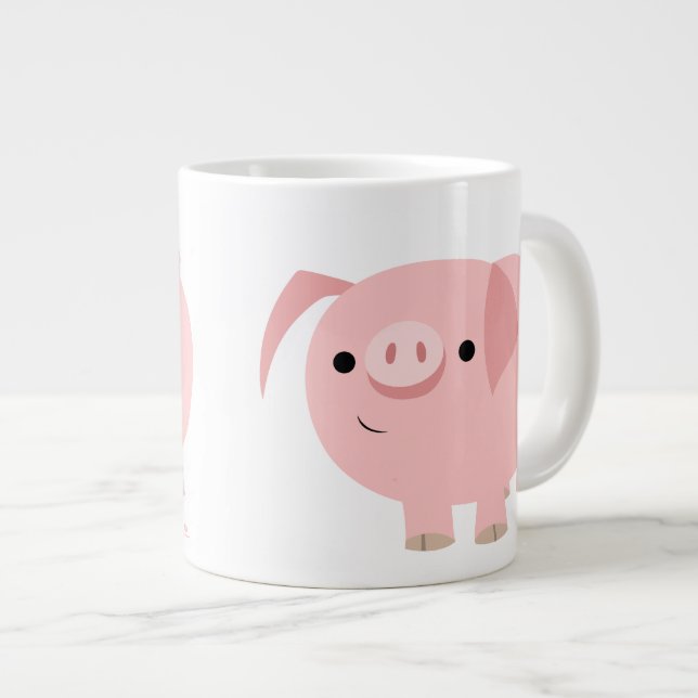 Joli cochon de dessin Jumbo Mug (Devant droit)
