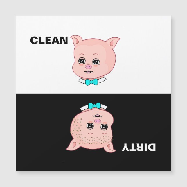 Joli Cochon Sale Propre Dessin Animé (Devant)