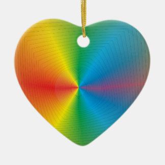 Joli coeur arc-en-ciel> Ornements de Noël