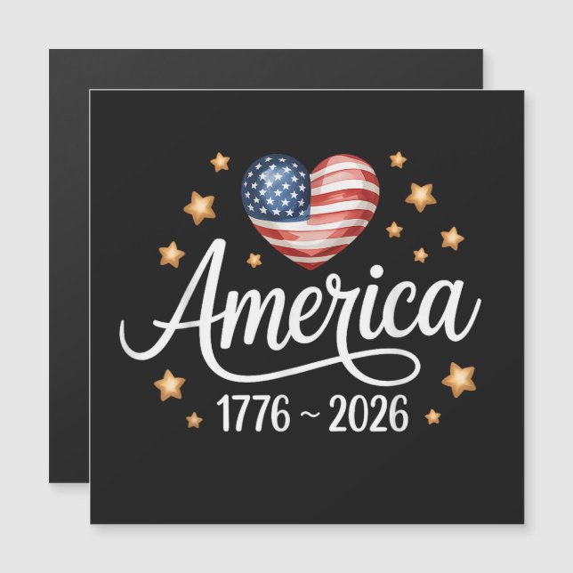 Joli cœur de drapeau 1776-2026 4 juillet 250e  (Devant / Derrière)