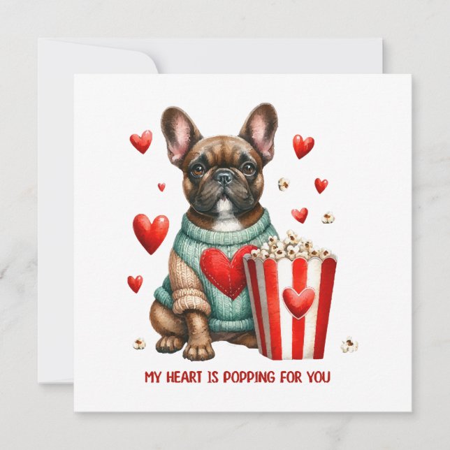 Joli cœur de la Saint-Valentin de Bouledogue Franç (Devant)