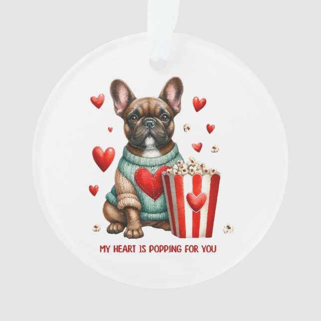 Joli cœur de la Saint-Valentin de Bouledogue Franç (devant)