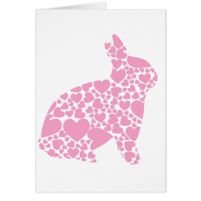 Joli Coeurs d'amour rose lapin lapin lapin - ajout (Devant)