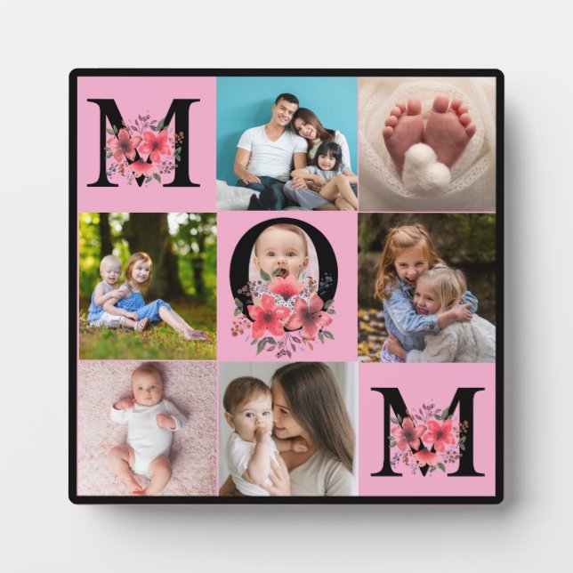 Joli collage photo multiple moderne MOM Plaque cad (Devant)