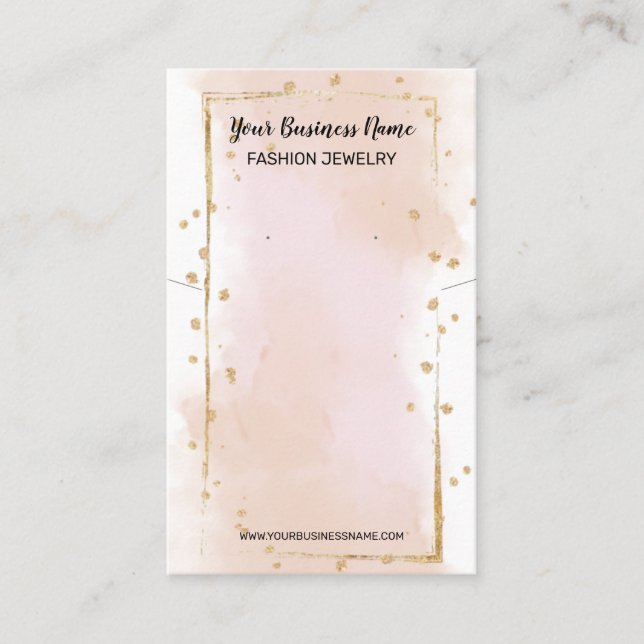 Joli collier d'aquarelle Écouter carte d'affichage (Devant)